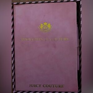 Juicy Couture pink Leather journal with juicy couture pen.